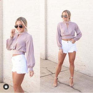 Taupe mauve top